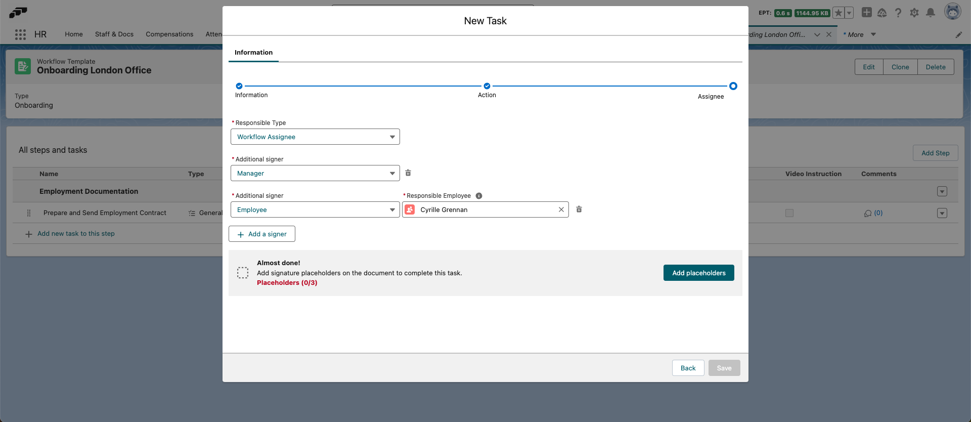 Add signers to e-signature tasks
