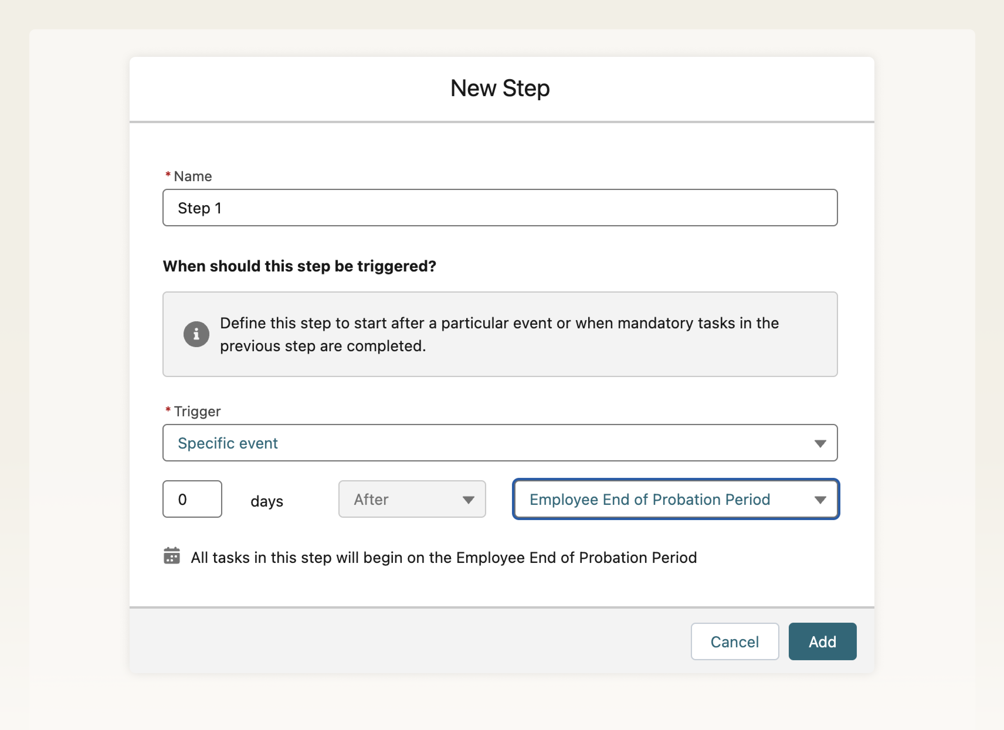 New way of setting start dates at the step level
